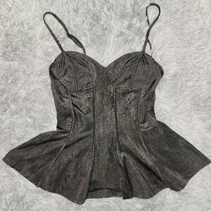 H&M divided black tank top
